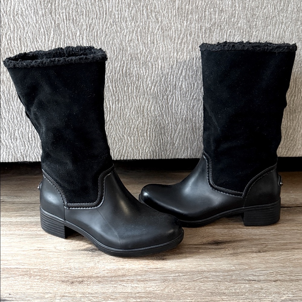 COACH ZANA A9172 Black Women's Boots With Fur - Picture 8 of 16